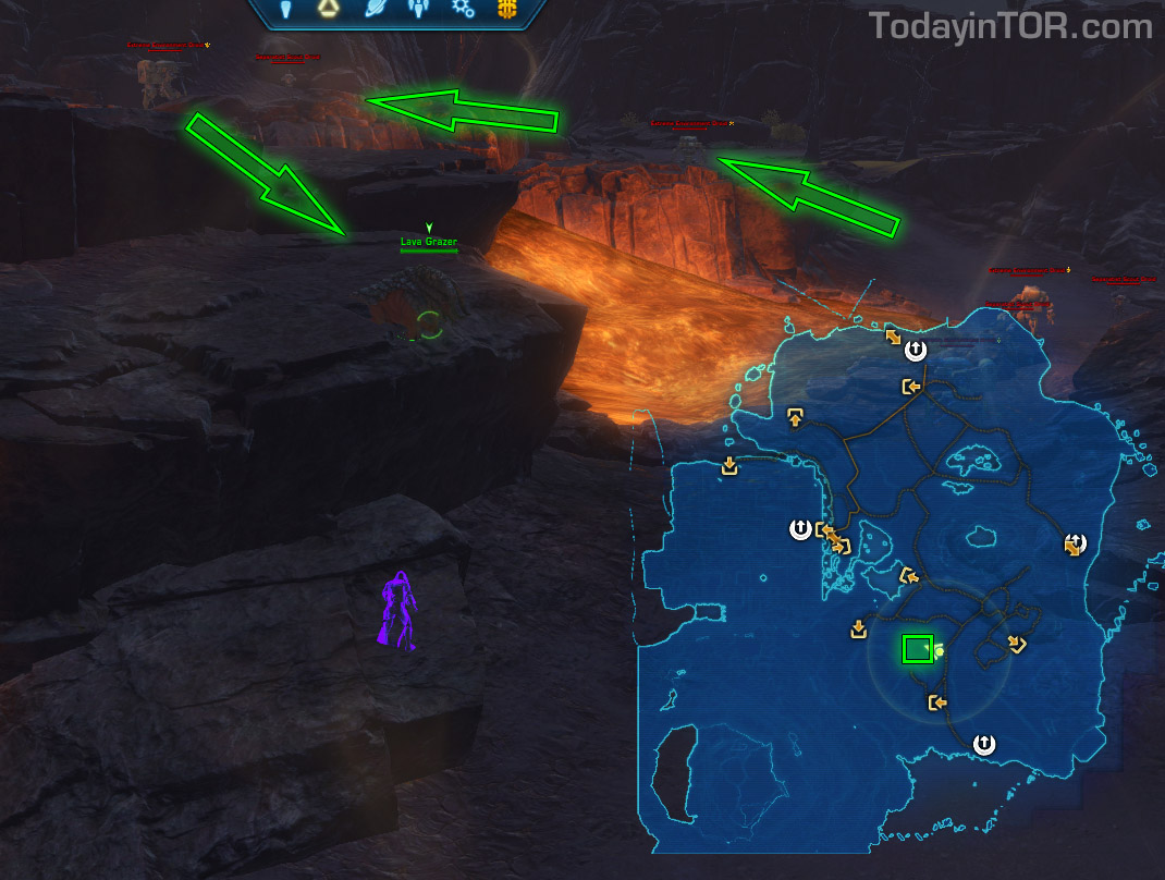 SWTOR Lava Grazer Location
