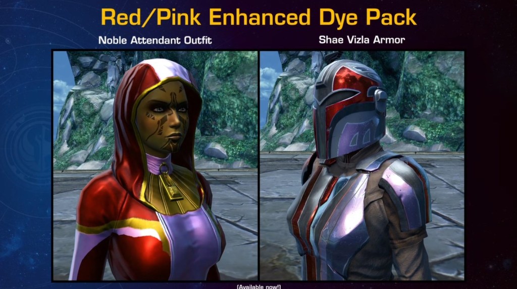 SWTOR Red/Pink Enhanced Dye Pack