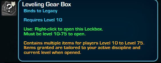 swtor leveling gear
